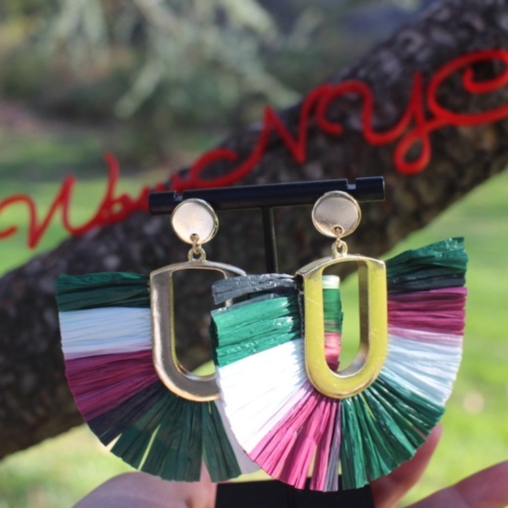 Anthropologie Multicolor Fan Earrings - Picture 11 of 11